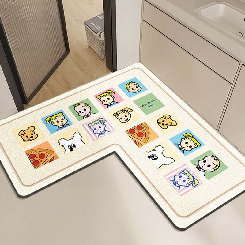 Cute Rabbit Print Bath Mat Bowlift