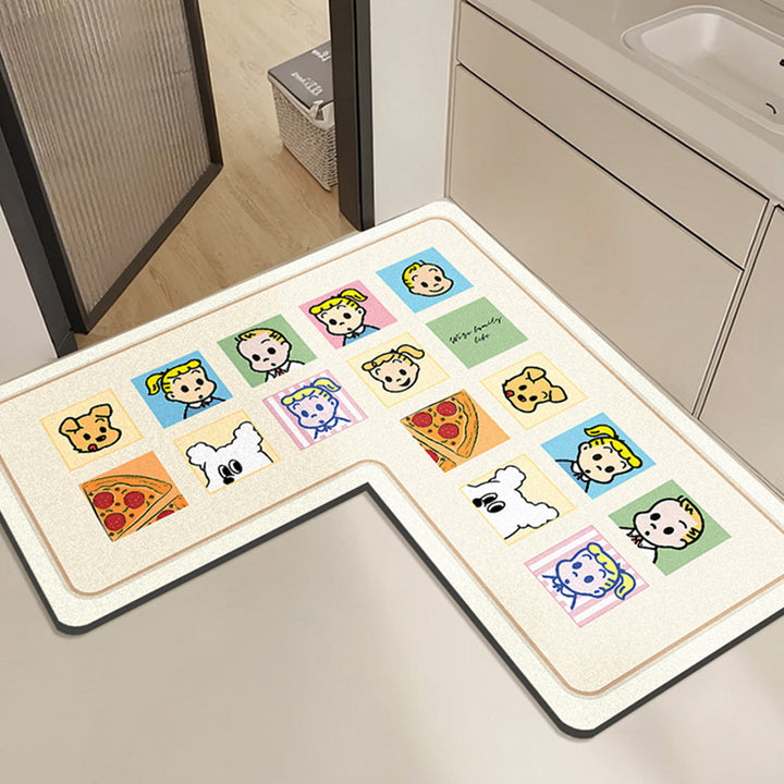 Cute Rabbit Print Bath Mat Bowlift