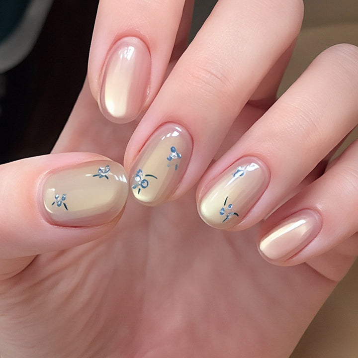 Floral Design Press On Nails Bowlift