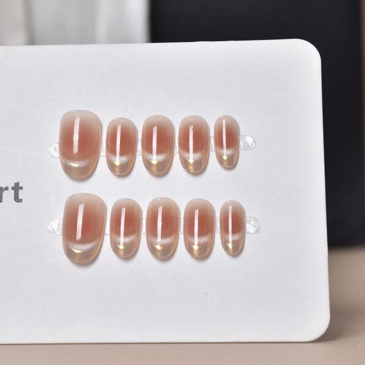 Elegant Glossy Press-On Nail Extensions Bowlift