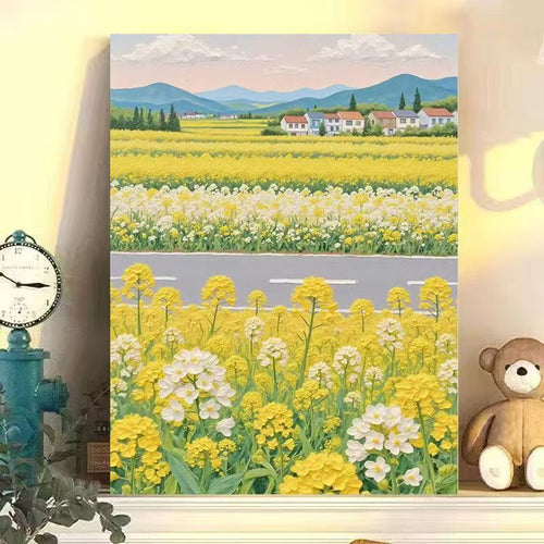 Landscape Floral Canvas Art Print Bowlift