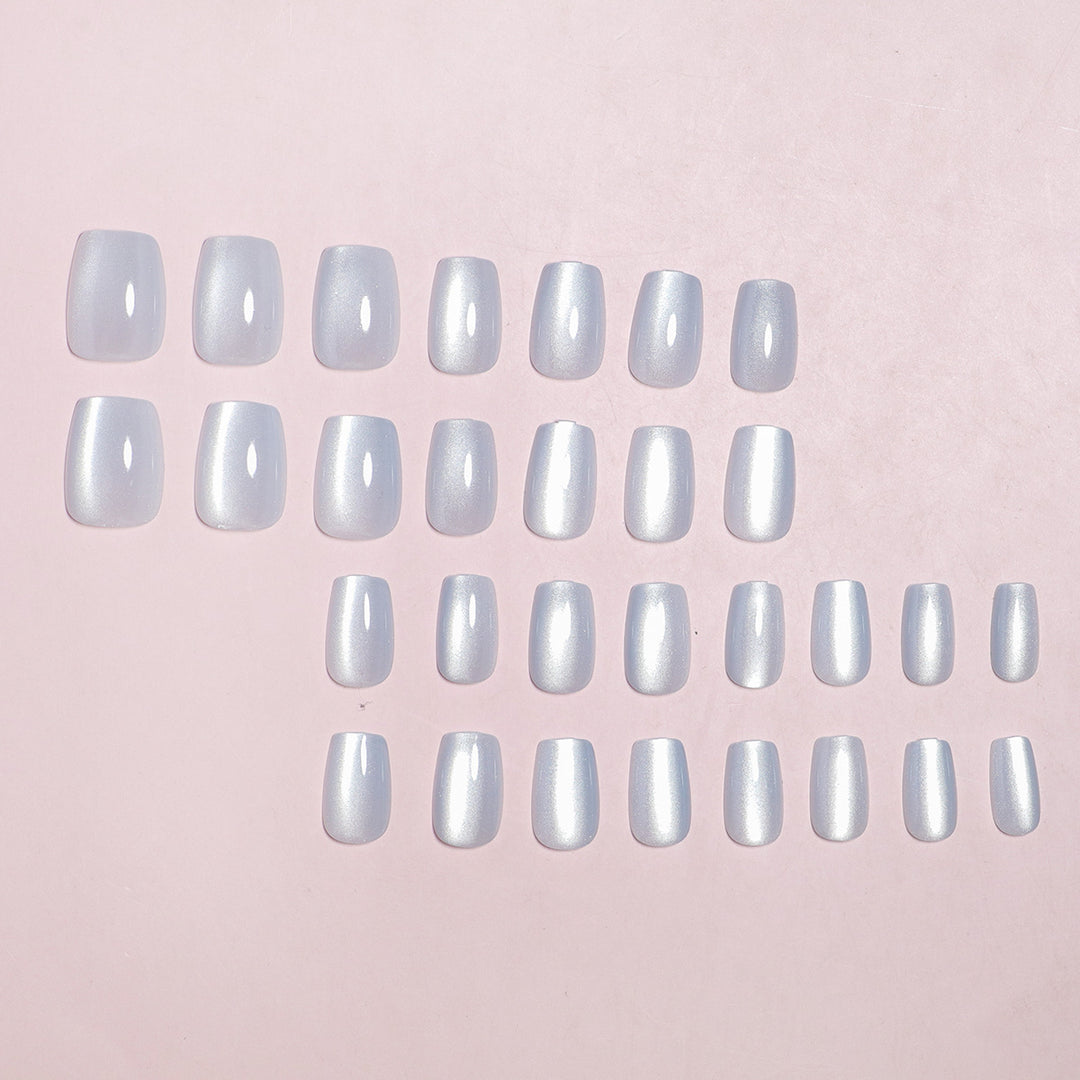 Glossy Reflective Press-On Nails Bowlift
