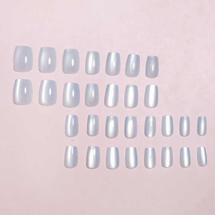 Glossy Reflective Press-On Nails Bowlift
