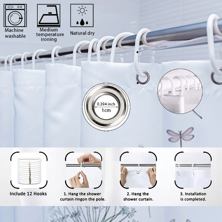 Artistic Dragonfly-Themed Four-Piece Digital Bathroom Set Bowlift