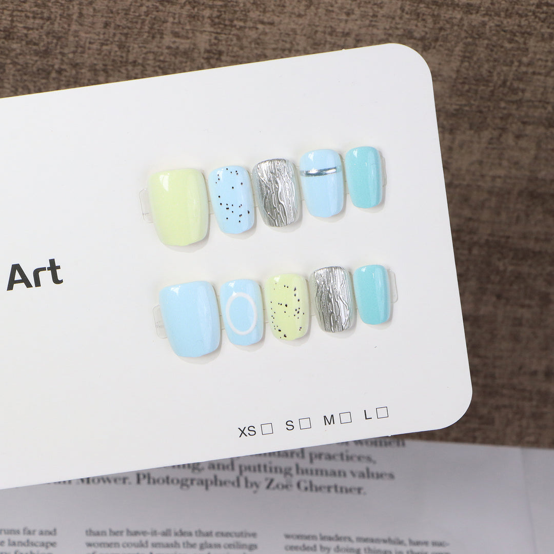Creative Geometric Press-On Nail Art Bowlift
