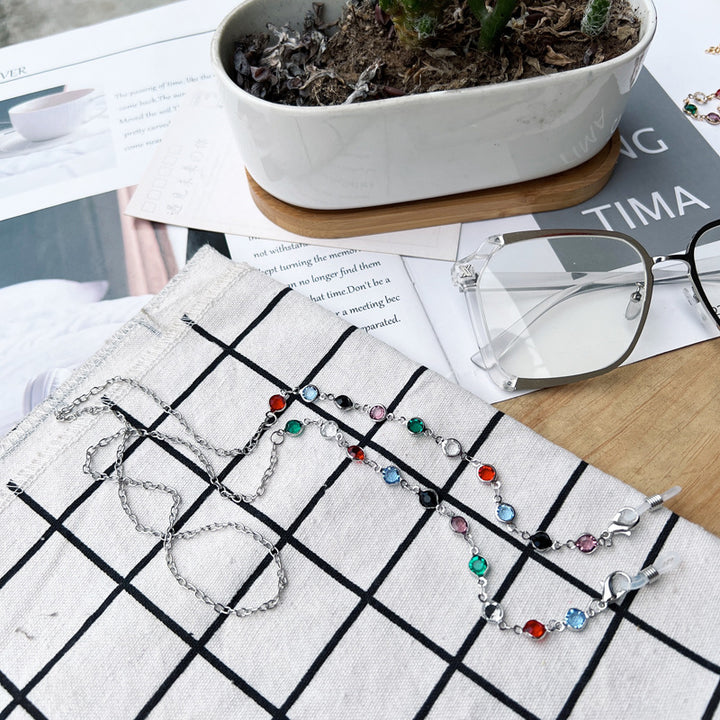 Decorative Gemstone Eyewear Chain Bowlift
