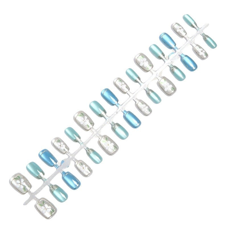 Detailed Floral Press-On Nail Art Set Bowlift