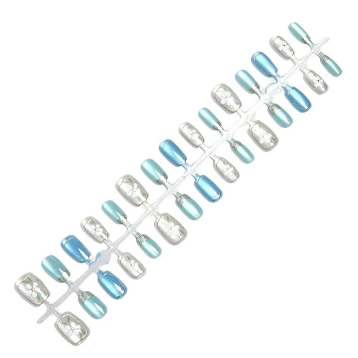 Detailed Floral Press-On Nail Art Set Bowlift