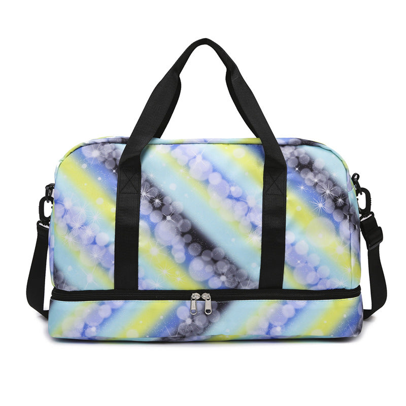 Leisure travel bag with colorful design and multiple compartments Bowlift