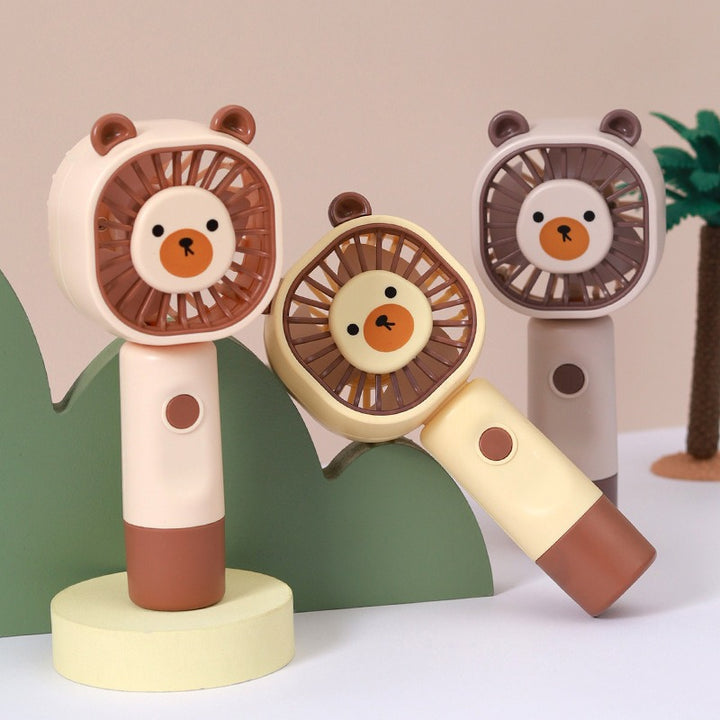 Unisex Portable Hand Fan in Cute Bear Pattern Bowlift