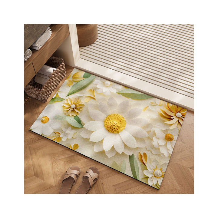 Floral Pattern Soft Bath Mat Bowlift