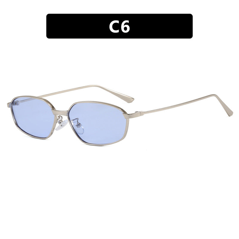 Women's geometric sunglasses with protective UV filter and minimalist metal frame Bowlift