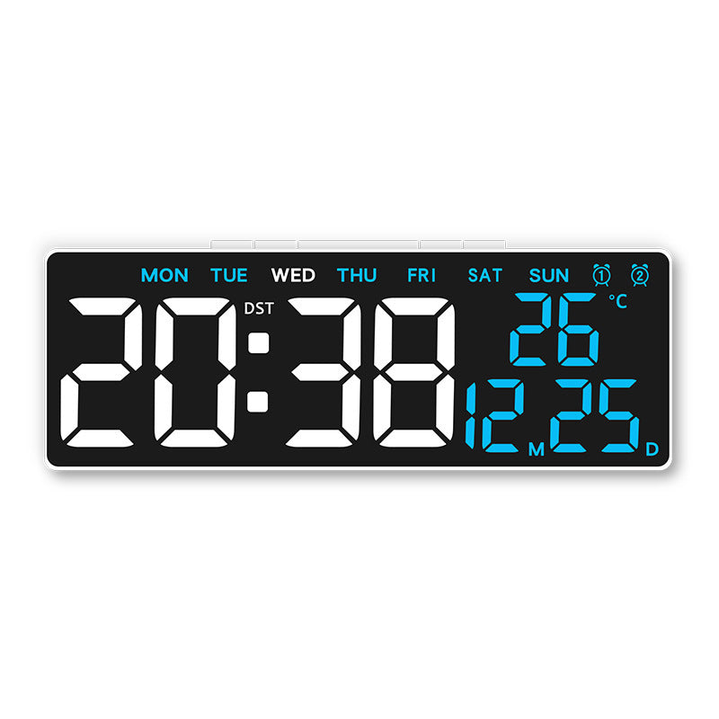 Digital alarm clock with large, clear LED display and temperature display Bowlift