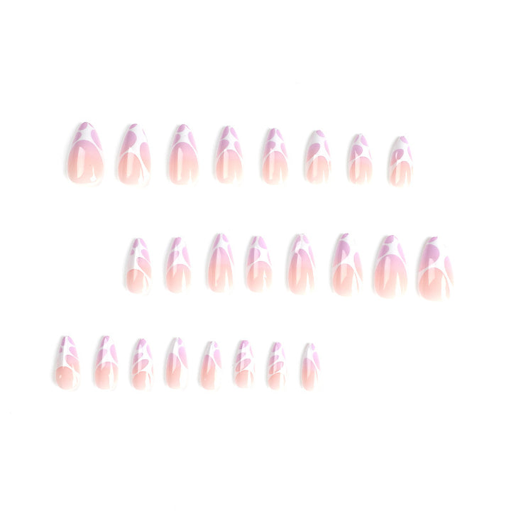 Artistic stiletto nails with modern marble pattern Bowlift