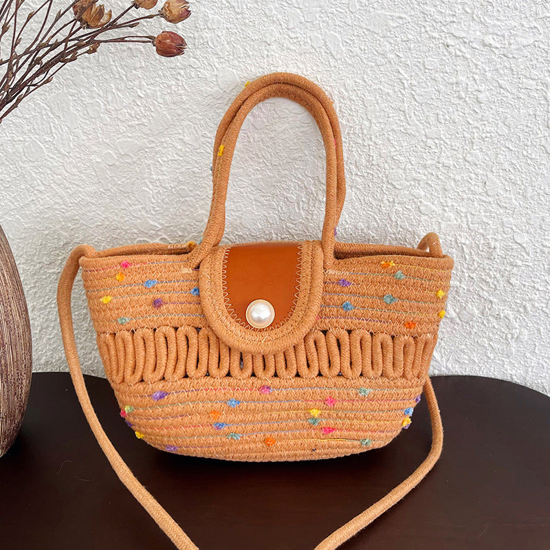 WoCharming Woven Mini Tote Bag Bowlift