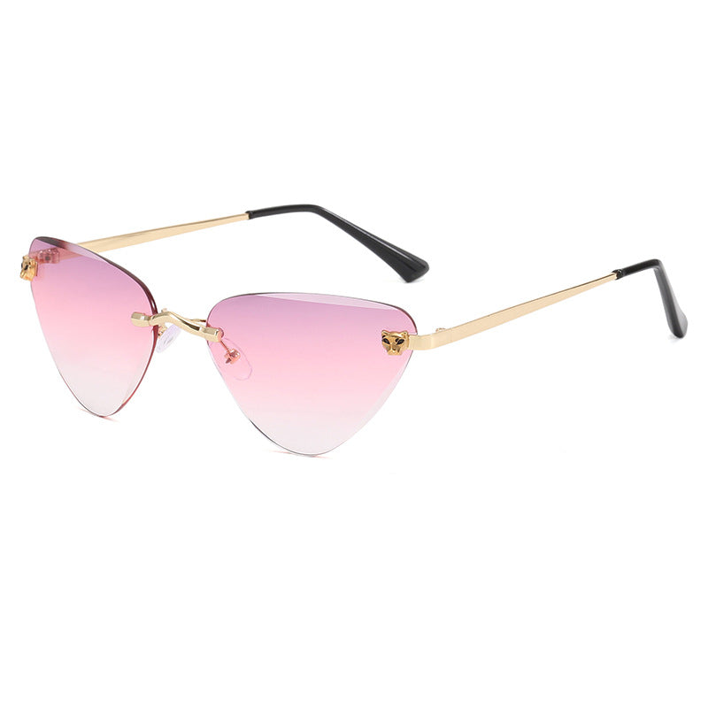 Ladies Cat-Eye Sunglasses with Elegant Metal Frame Bowlift