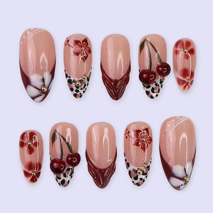 Creative Nail Art Set with Floral and Animal Designs Bowlift