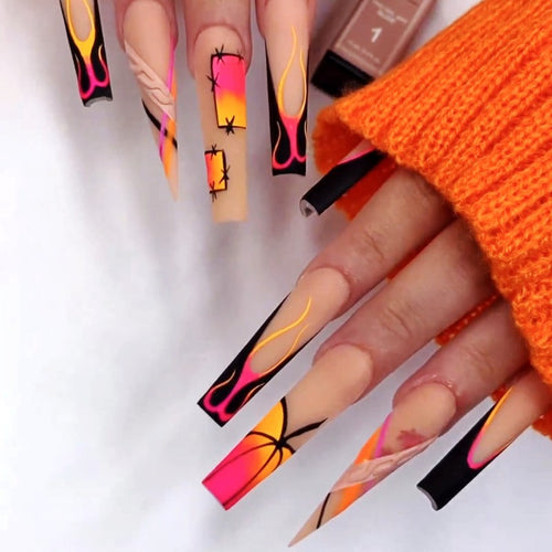 Creative Nail Art Set with Colorful Designs Bowlift