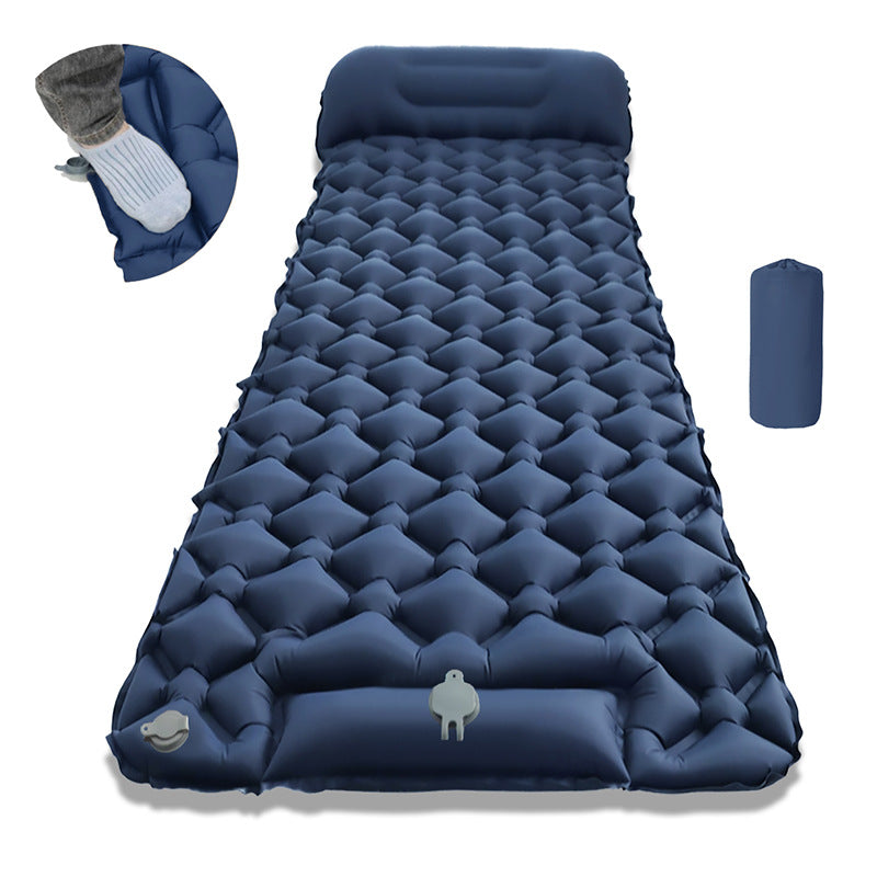 Air Mattress With Integrated Headrest And Comfortable Valve System Bowlift