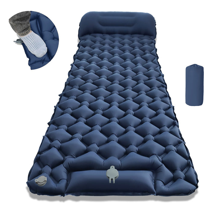 Air Mattress With Integrated Headrest And Comfortable Valve System Bowlift