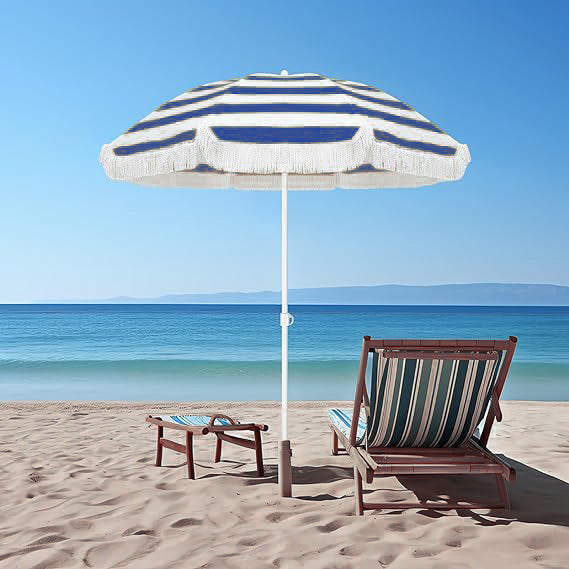 Women's sun umbrella with stylish tassels Bowlift