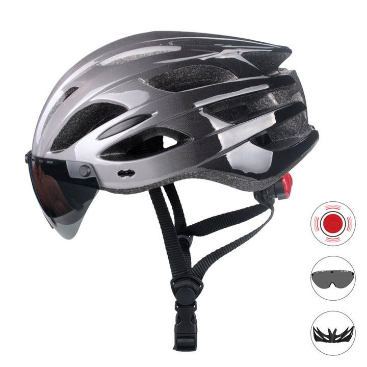 Aerodynamic Cycling Helmet with Integrated Visor Bowlift