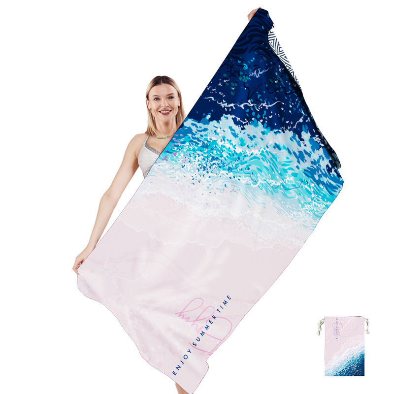 Multifunctional beach towel in creative mandala design Bowlift