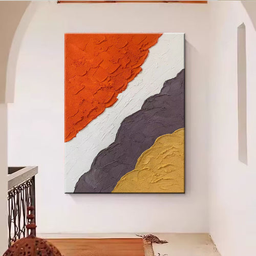 Textured Geometric Canvas Art