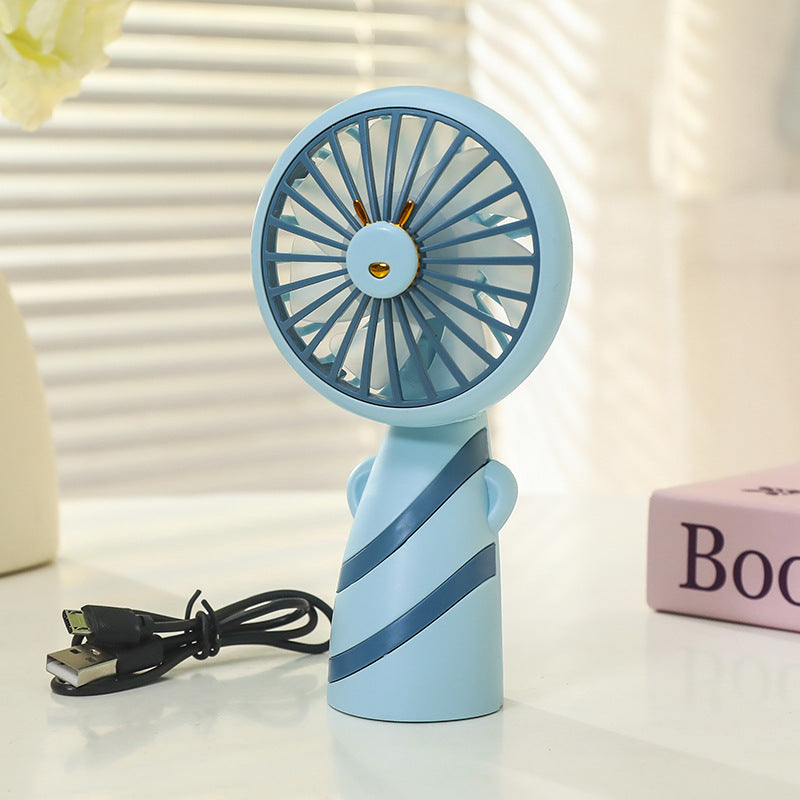 Women's Portable Mini Handheld Fan with USB Charging Function and Ergonomic Design Bowlift