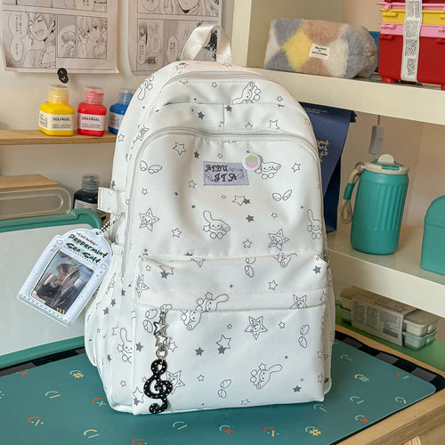 Fun-Themed Star Print Backpack