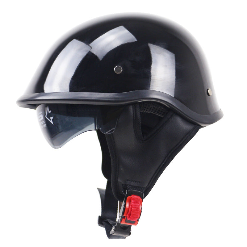 Classic Lightweight Motorcycle Helmet with Adjustable Visor Bowlift
