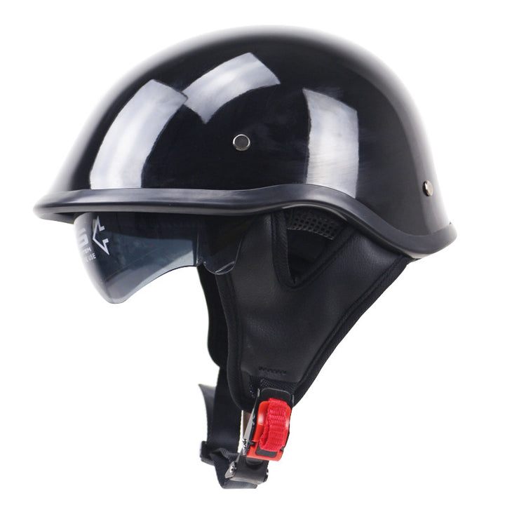 Classic Lightweight Motorcycle Helmet with Adjustable Visor Bowlift