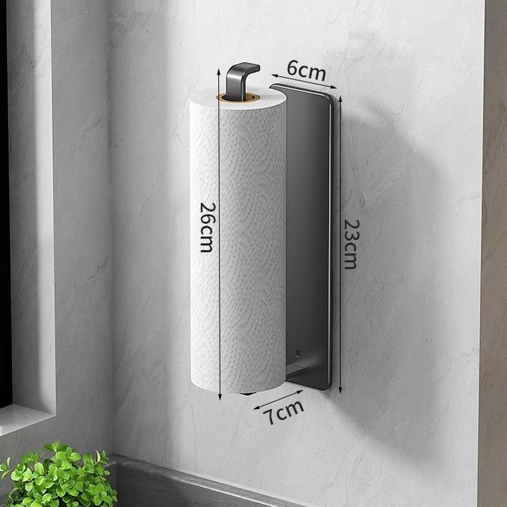 Adjustable Wall-Mounted Paper Towel and Cling Film Holder