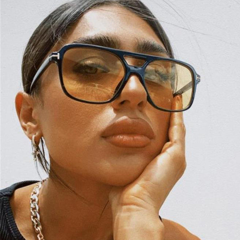 Ladies elegant geometric sunglasses with stylish frame Bowlift