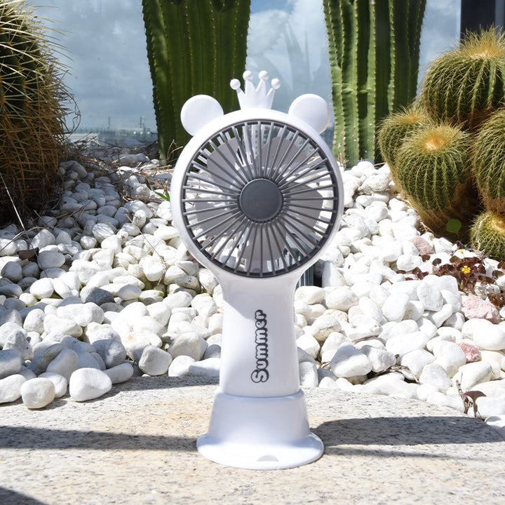 Portable Deer-Themed Handheld Cooling Fan Bowlift