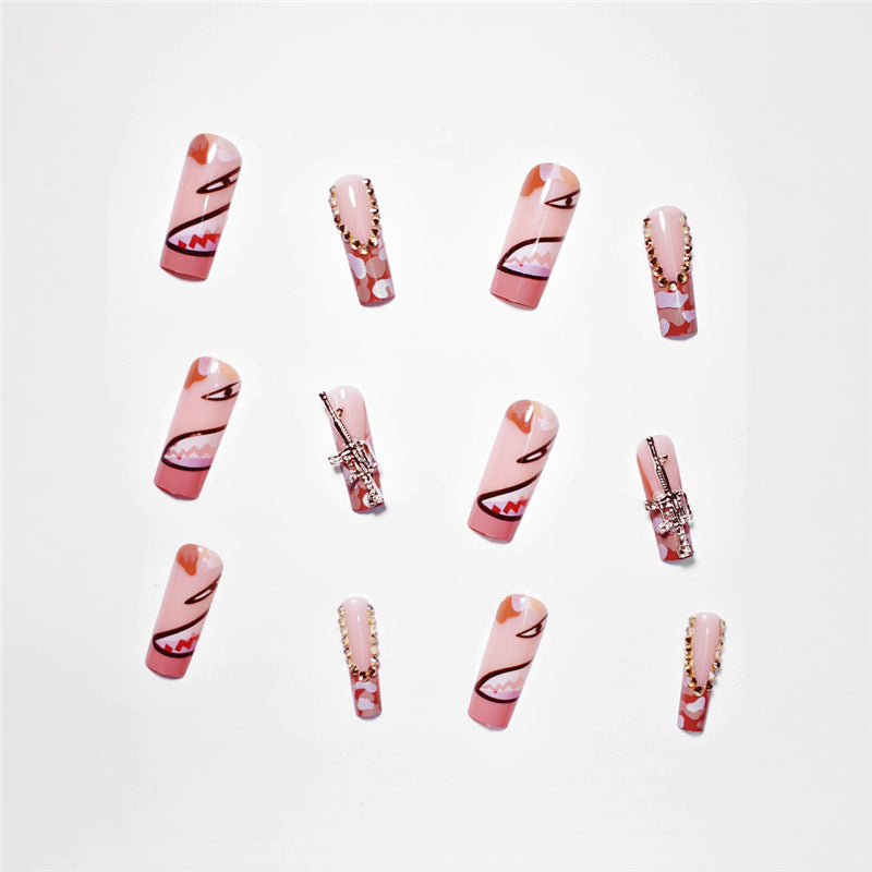 Artistic Decorative Press-On Nail Extensions Bowlift