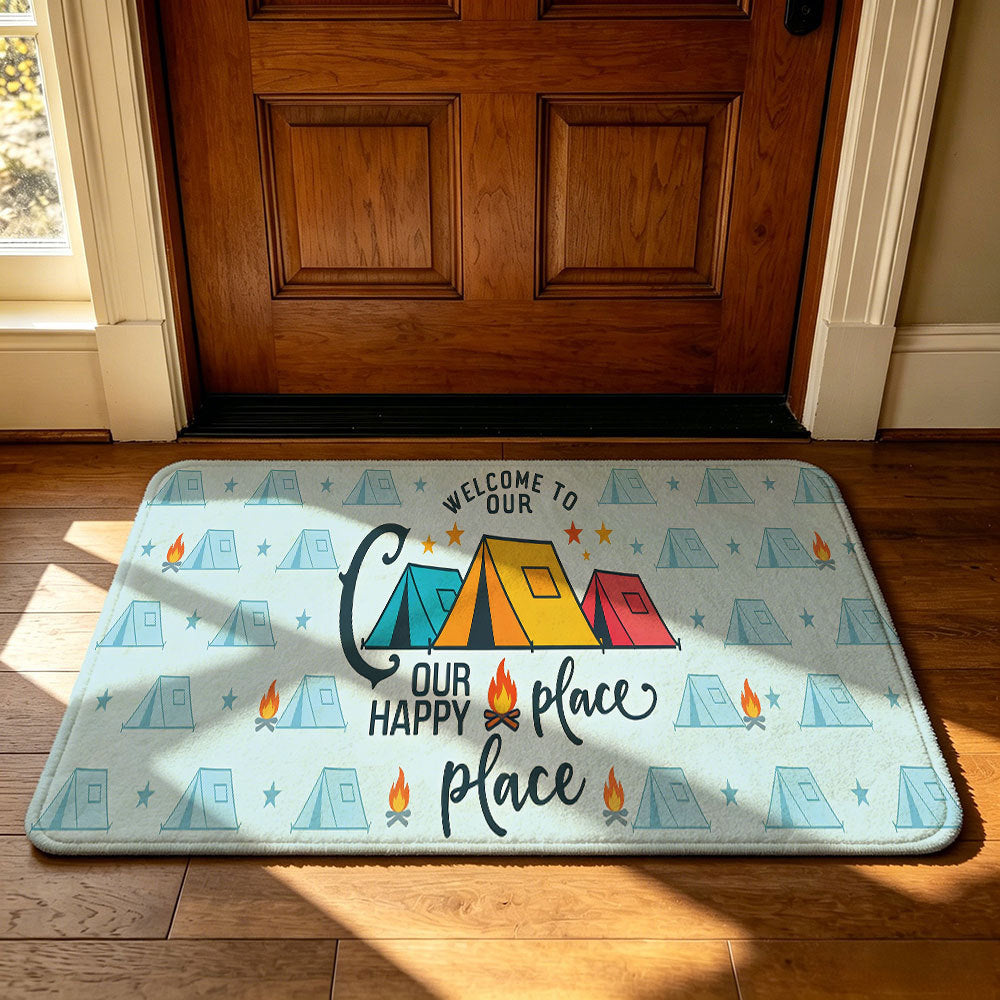 Artistic Outdoor-Themed Welcome Mat