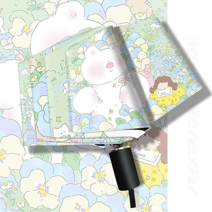 Women's Designer Umbrella with Playful Floral Pattern Bowlift