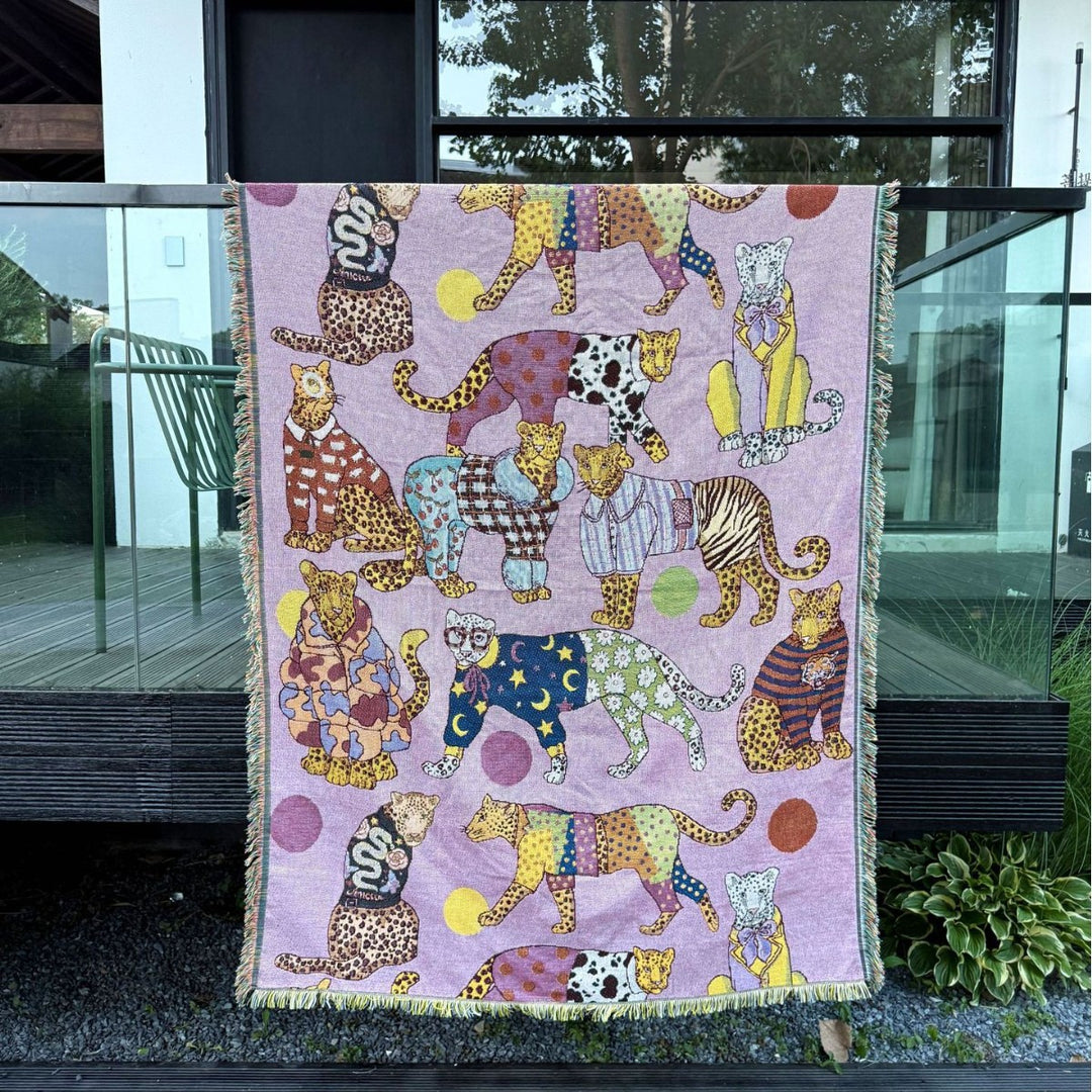 Artistic Animal Print Throw Blanket