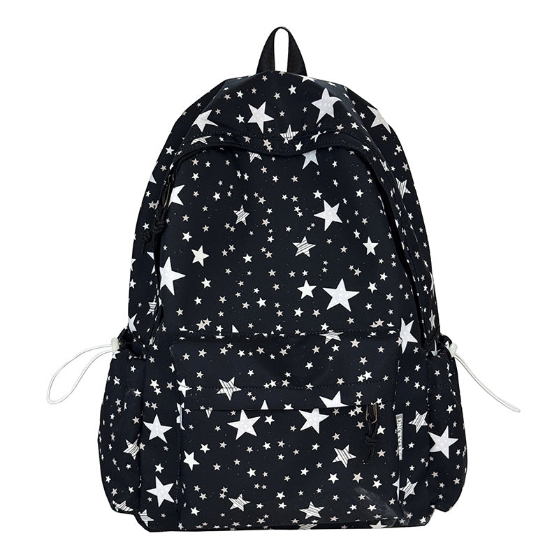 Backpack with Thoughtful Compartments and Trendy Star Motif Bowlift