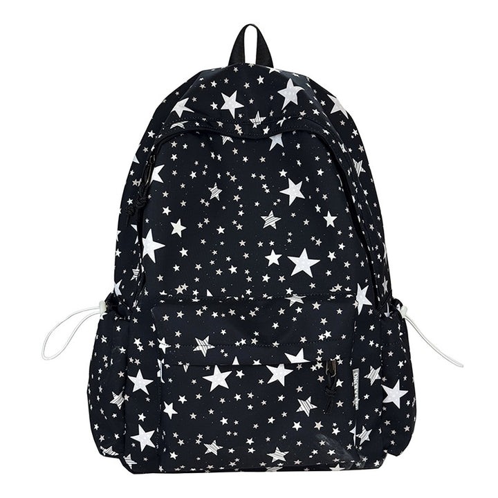 Backpack with Thoughtful Compartments and Trendy Star Motif Bowlift
