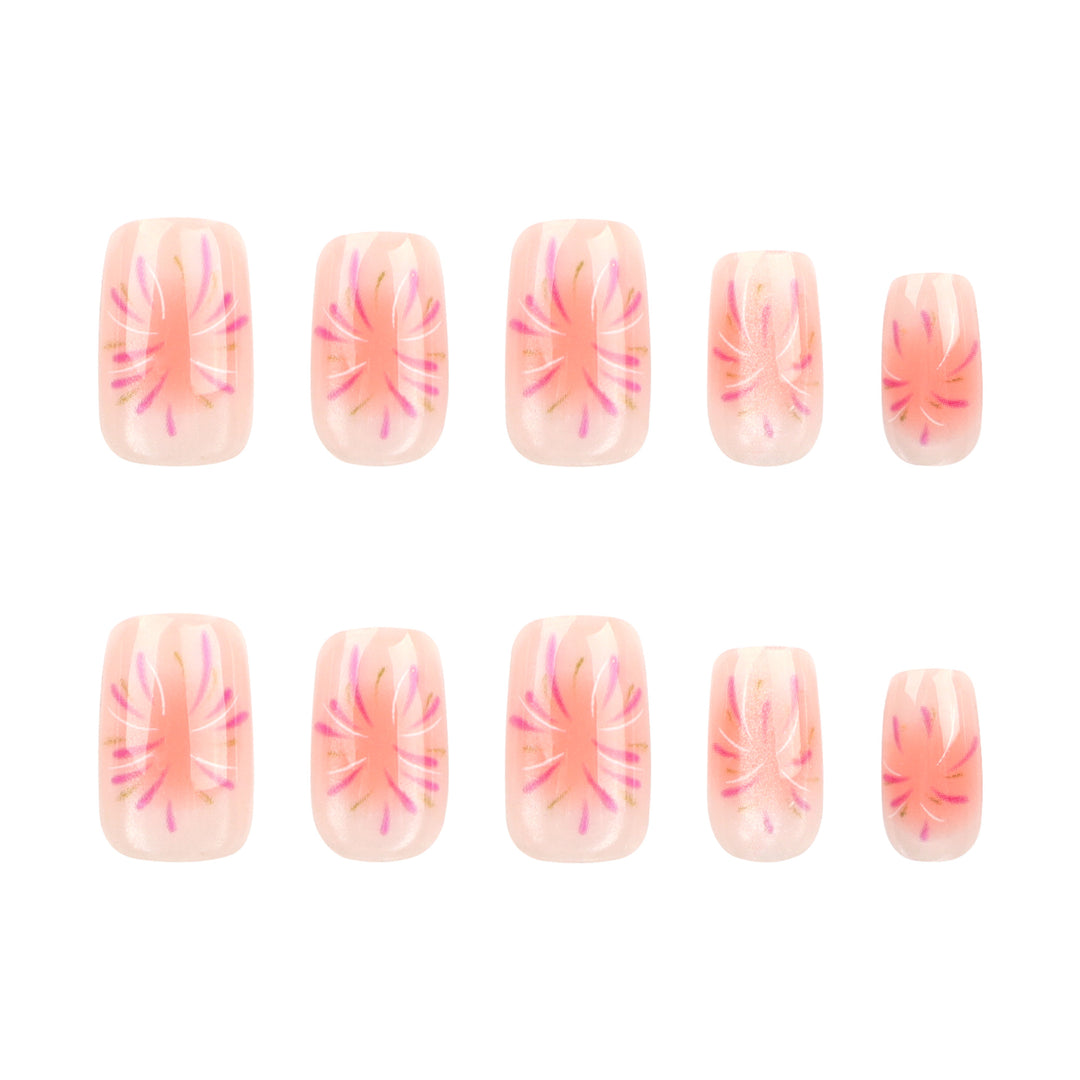 Artificial nail art with sparkling accents and special design Bowlift