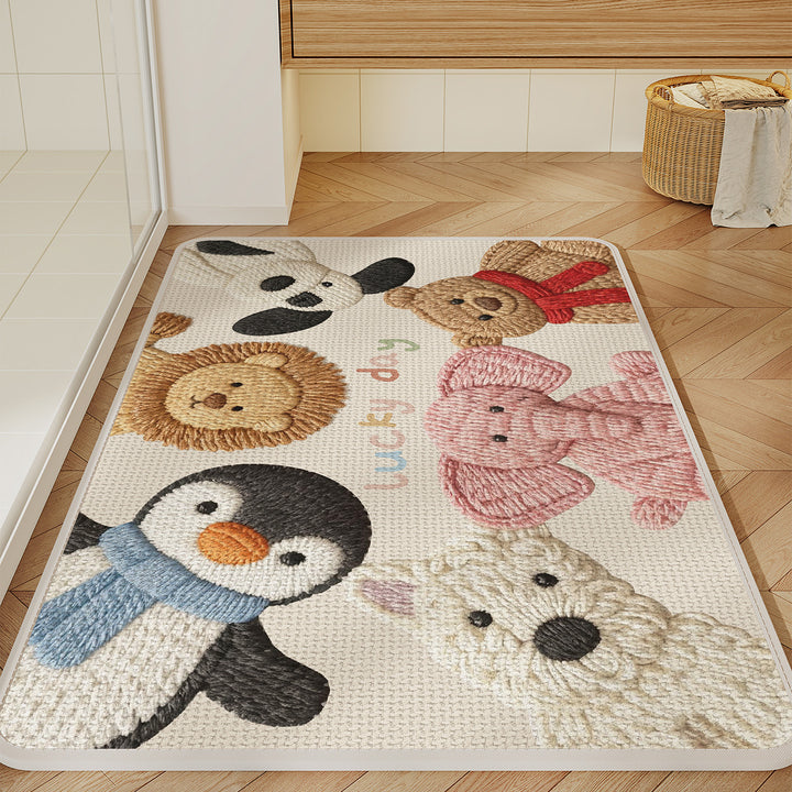 Fun-Themed Cartoon Bath Mat Bowlift