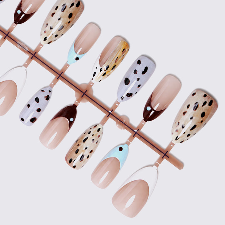 Artistic Stiletto Press-On Nail Design Bowlift