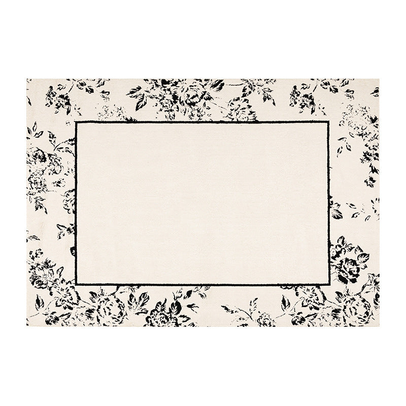 Floral Border Area Rug