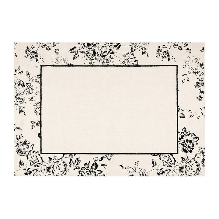 Floral Border Area Rug