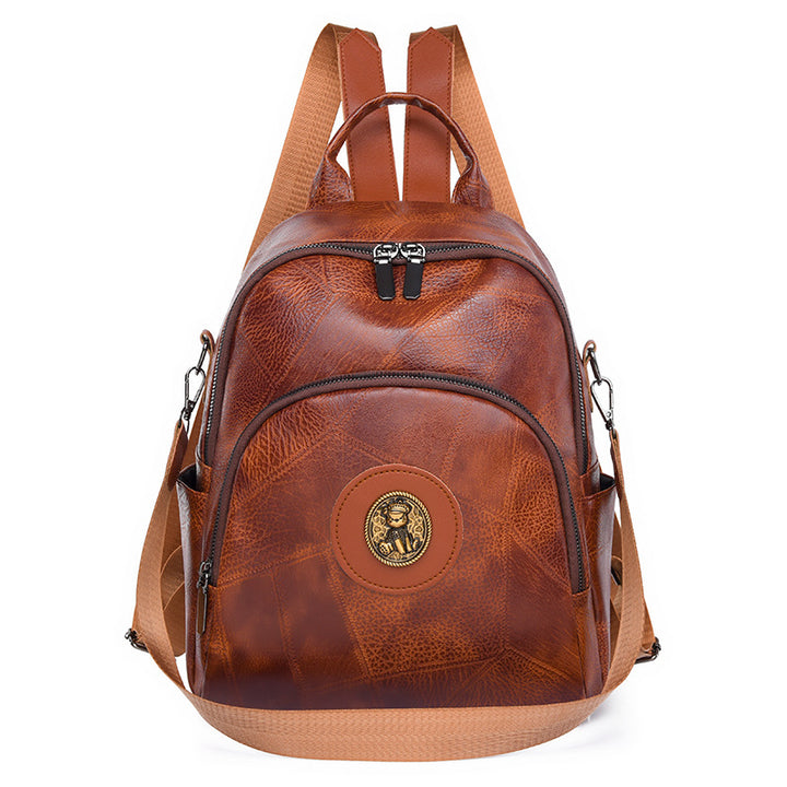 Vintage Style Leather Backpack
