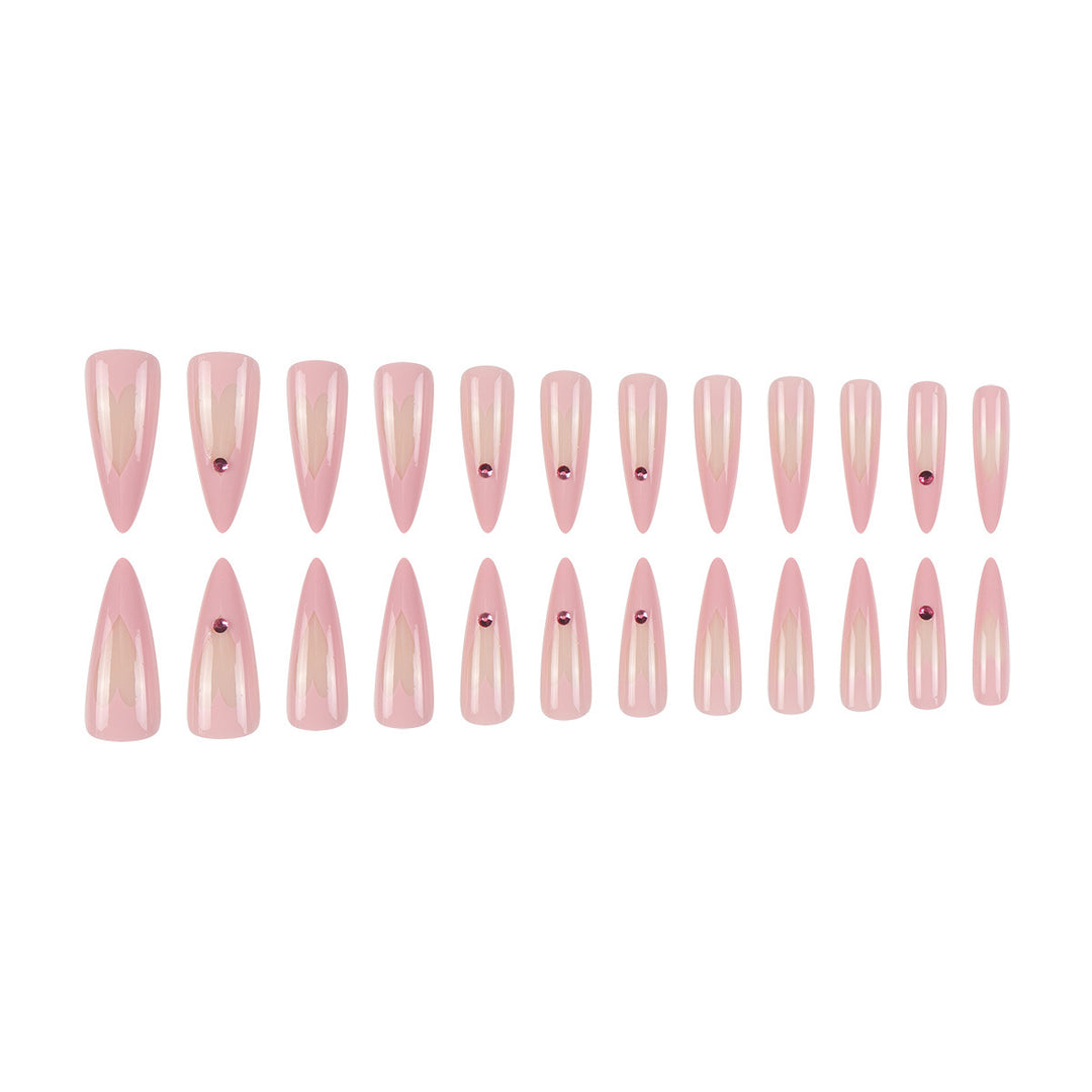 Heart-Designed Stiletto Press-On Nails Bowlift