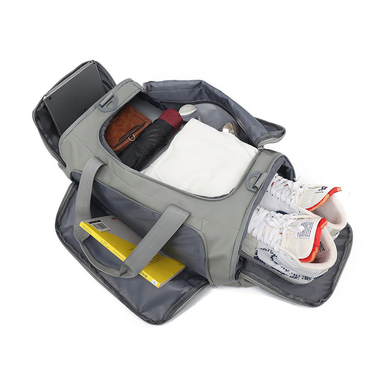 Sport and Travel Bag with Separate Shoe Compartment and Versatile Storage Bowlift