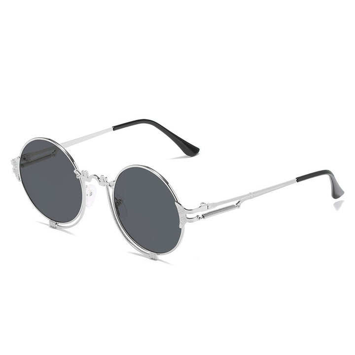 Women's stylish round metal sunglasses with artistic designs Bowlift